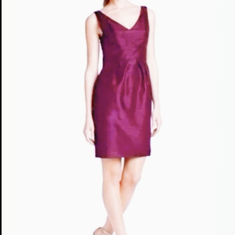 Jenny Yoo Collection Cadie Plum Purple Shantung Sash
Waist Tie Cocktail Dress 24